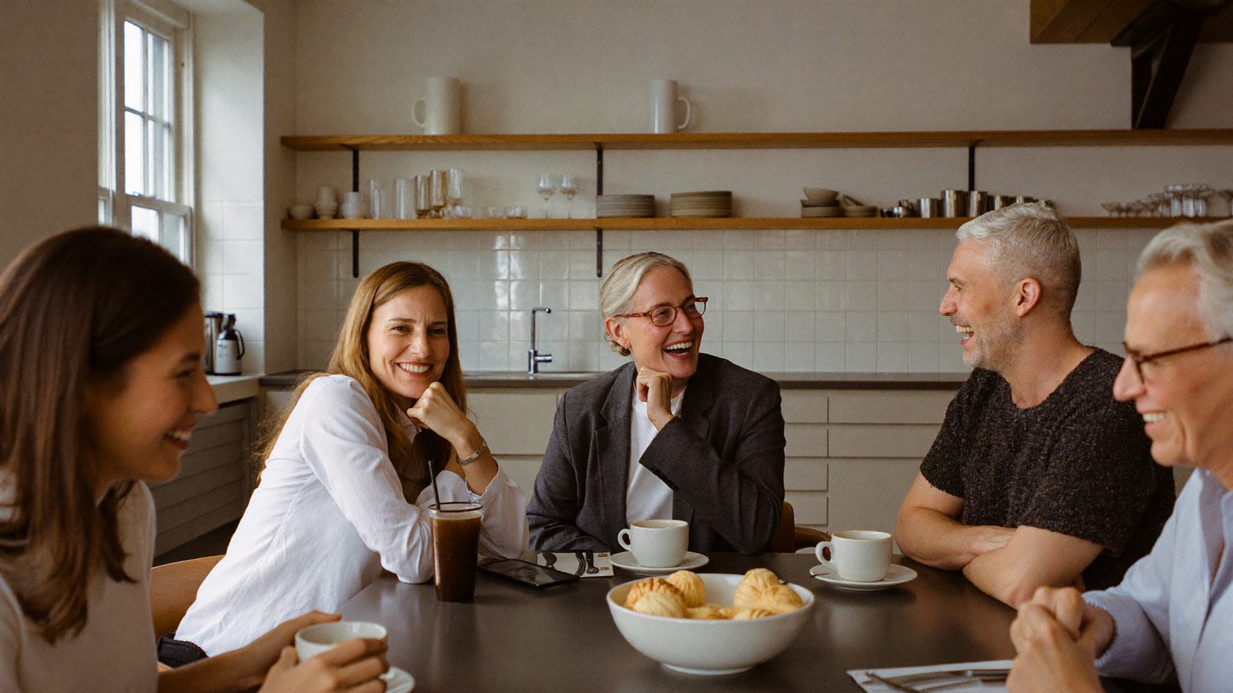 Collega’s van Rewarders tijdens een pauze