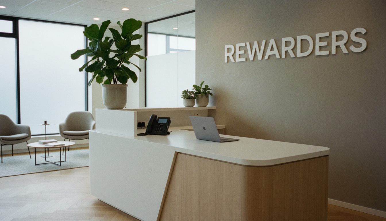 Receptie van Rewarders met telefoon